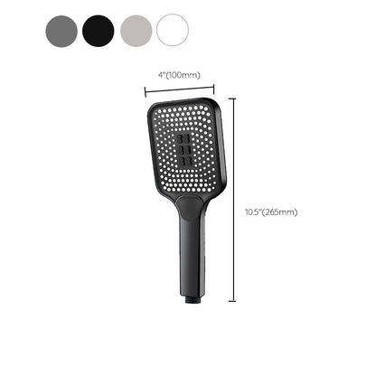 Skorter | Modern Rectangular Hand Shower in Black 3 Spray Wall Mounted Hand Shower