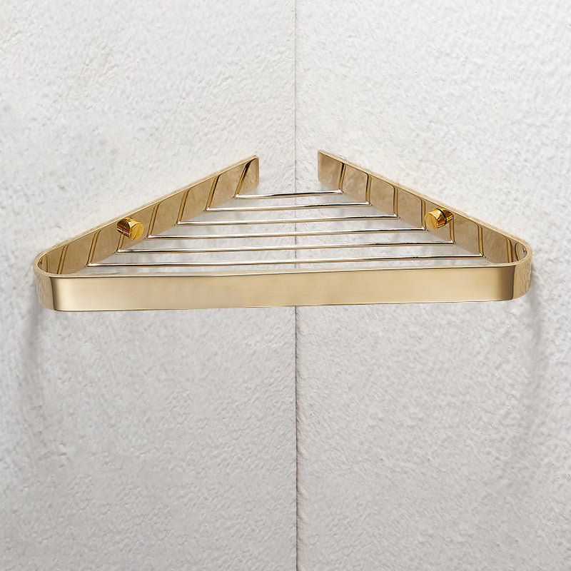 Skorter | 2-piece modern bathroom accessory set, polished chrome/gold, bathroom shelf