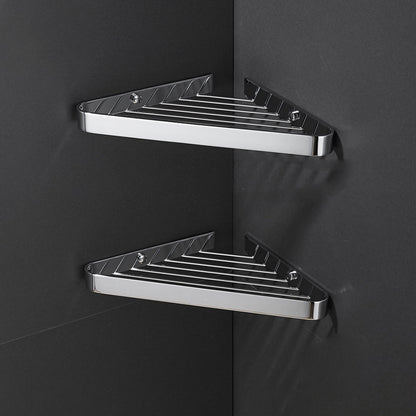 Skorter | 2-piece modern bathroom accessory set, polished chrome/gold, bathroom shelf