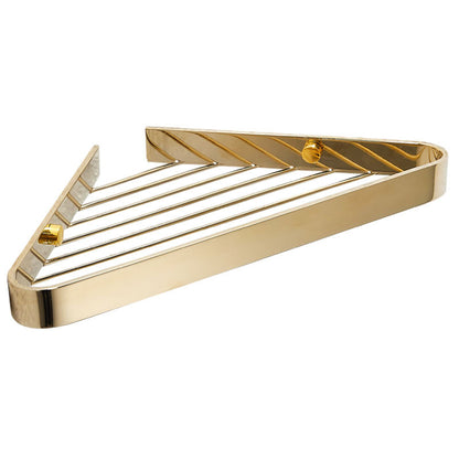 Skorter | 2-piece modern bathroom accessory set, polished chrome/gold, bathroom shelf