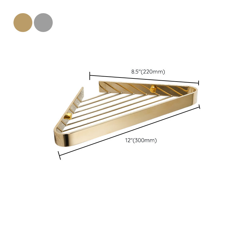 Skorter | 2-piece modern bathroom accessory set, polished chrome/gold, bathroom shelf