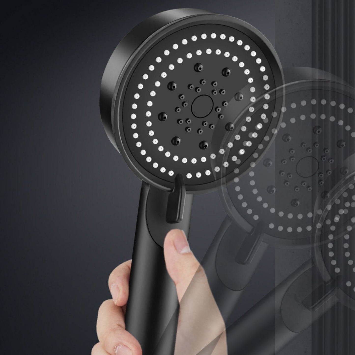 Skorter | Round Hand Shower Adjustable Spray Pattern Wall Mounted Shower Head
