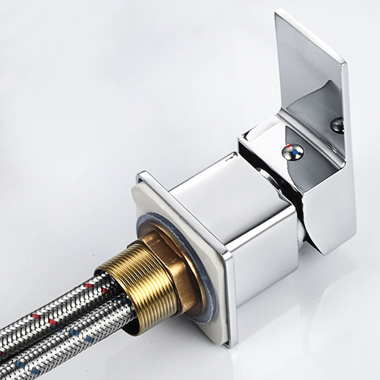 Skorter | Contemporary Bath Faucet Trim Deck Mounted Low Arc Bathroom Faucet