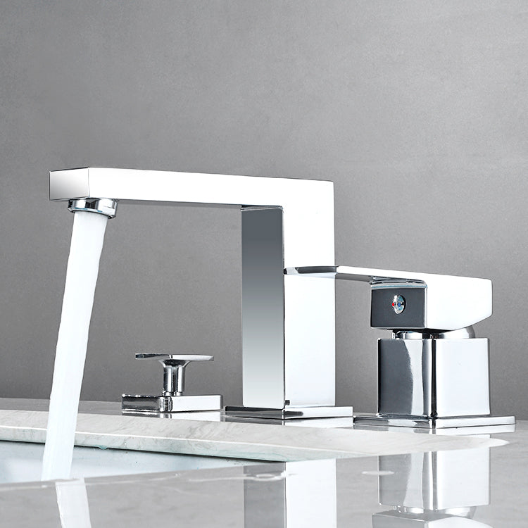 Skorter | Contemporary Bath Faucet Trim Deck Mounted Low Arc Bathroom Faucet