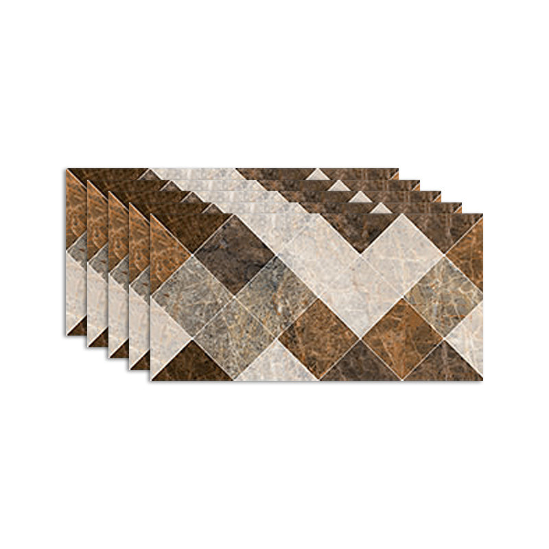 Skorter | Brown non-slip floor tile 30 cm x 60 cm brick effect single tile PVC