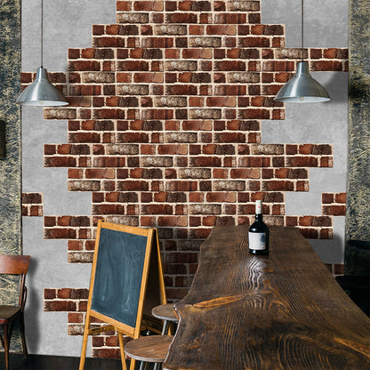 Skorter | 3D Brick Peel and Stick Wall Tile PVC Peel and Stick Tile for the Kitchen