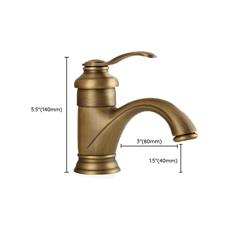 Skorter | Brass Bathroom Vessel Basin Faucet Single Lever Handle Round Basin Faucet with Water Hose