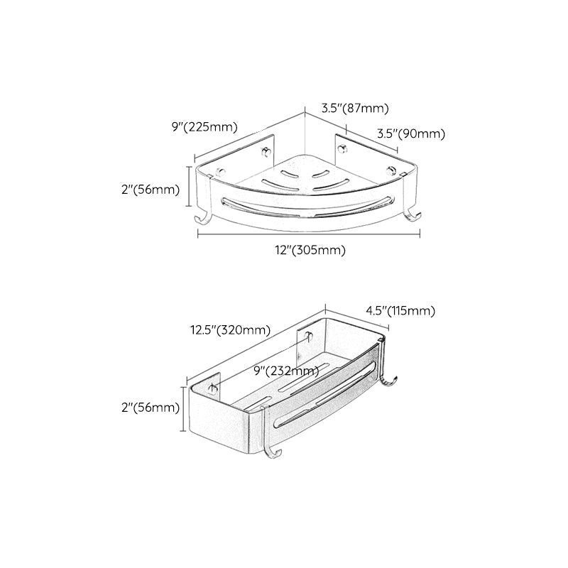 Skorter | Black Bathroom Set Modern 1/2/3 - Piece Anti-Rust Bathroom Rack