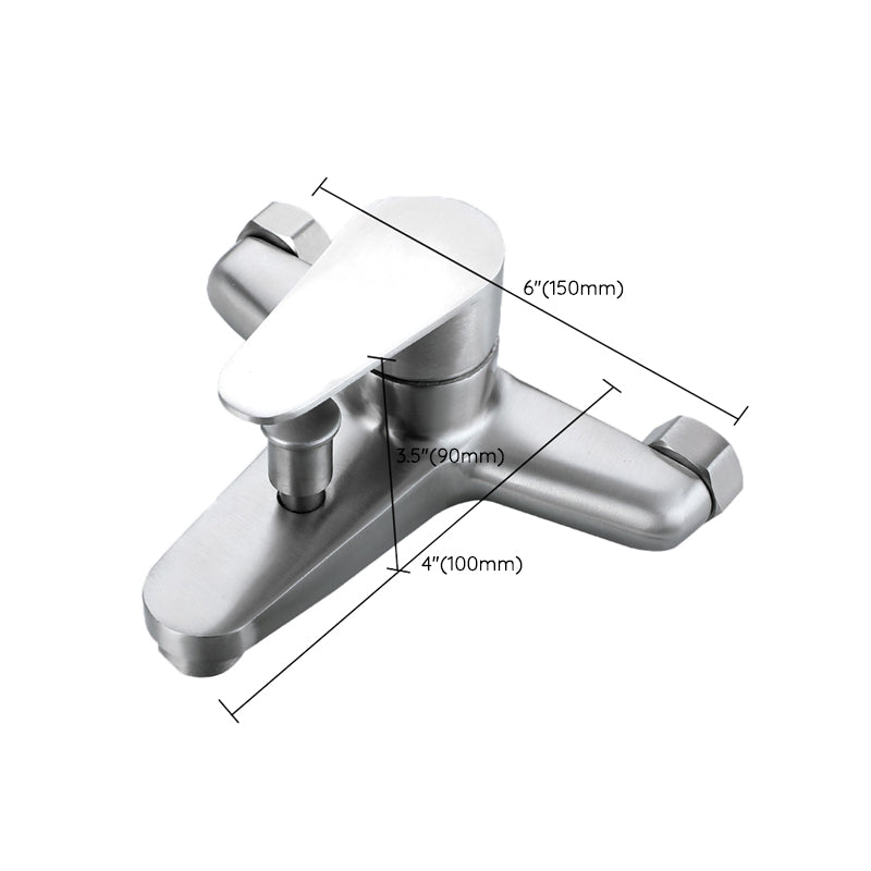 Skorter | Contemporary Bathtub Filling Trim 304 Stainless Steel Wall Mounted Bathtub Faucet