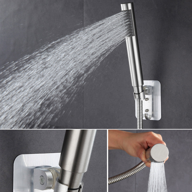 Skorter | Cylindrical Hand Shower with Self-Cleaning Stainless Steel Wall Shower Head