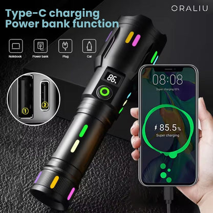 Skorter | Military-Grade LED Flashlight – Rechargeable – 9000 Lumens