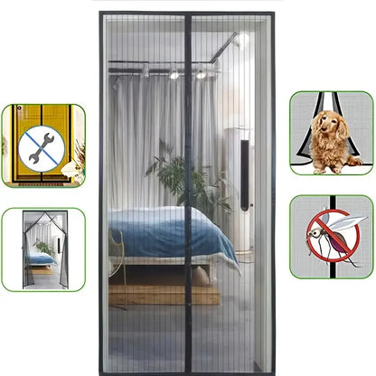 Skorter | BugGuard Magnetic Fly Screen Door – Hands-Free Mesh Door with Auto-Close for Insect Protection