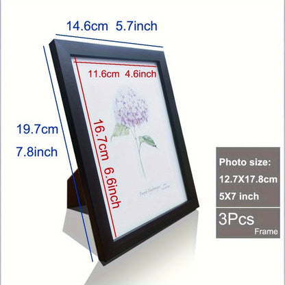 Skorter | 3-part Wooden Picture Frame - Classic Picture Frame for Wall and Table Decoration, Perfect for Parties and Gifts