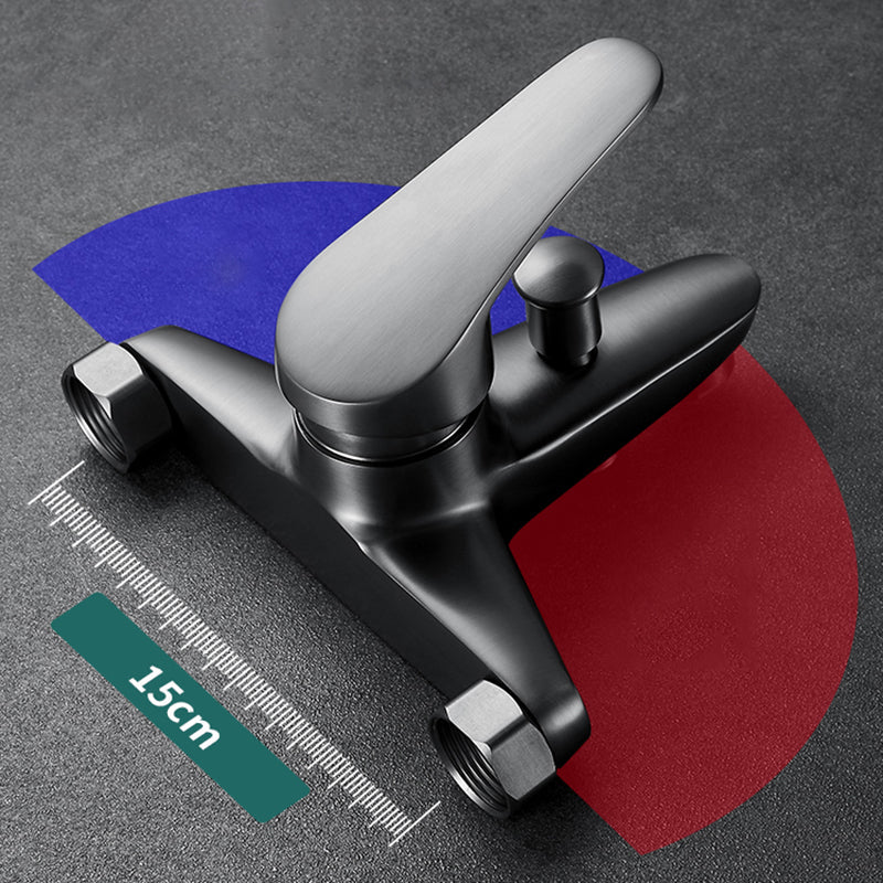 Skorter | Bathtub filler wall mount hand shower single lever handle 2 holes low arc bathtub faucet with hose