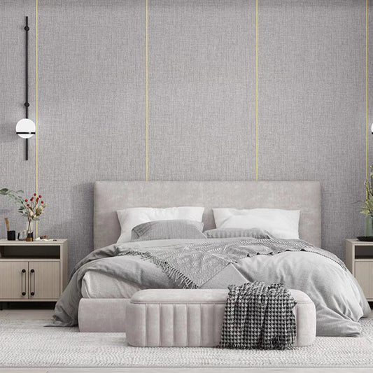 Skorter | Contemporary Style Wall Panel Linen Living Space Peel and Stick Wall Covering
