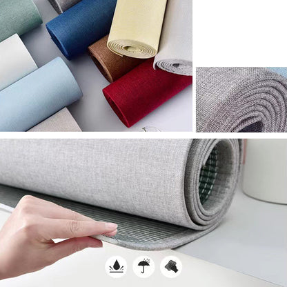 Skorter | Contemporary Style Wall Panel Linen Living Space Peel and Stick Wall Covering