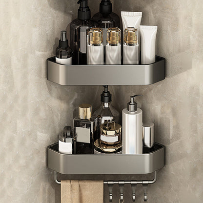 Skorter | Adhesive Holder Metal Bathroom Accessory Single Piece or in Set with Shelf