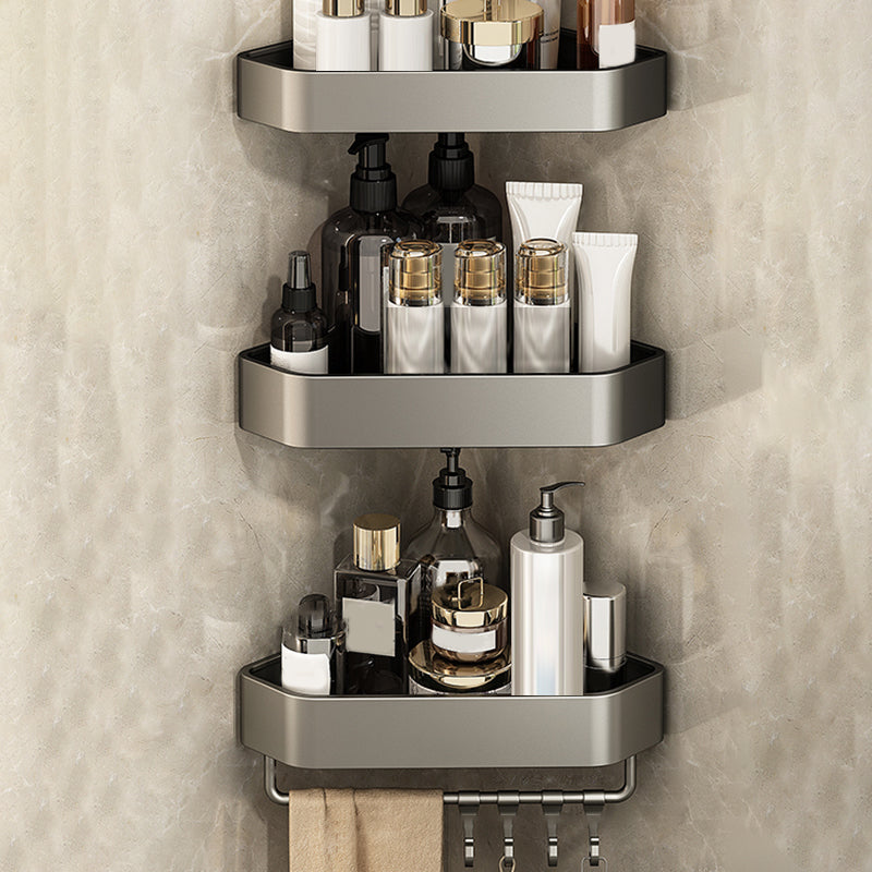 Skorter | Adhesive Holder Metal Bathroom Accessory Single Piece or in Set with Shelf