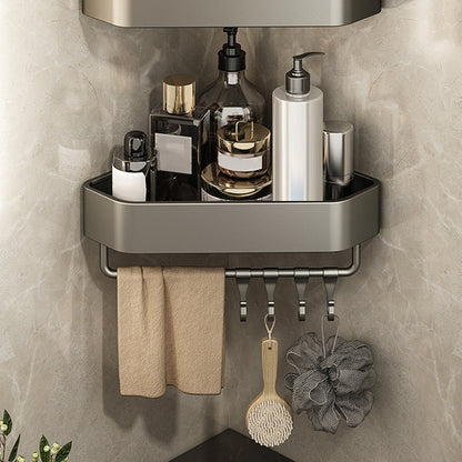 Skorter | Adhesive Holder Metal Bathroom Accessory Single Piece or in Set with Shelf