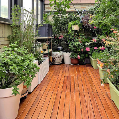 Skorter | Basic Wood Tiles Composite Pavers Tiles for Outdoor Patio