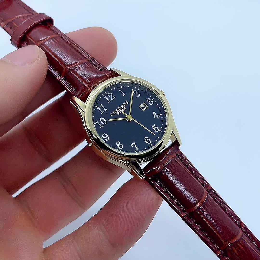 Skorter | Elegant Women’s Watch – Quartz Wristwatch with Faux Leather Strap | Perfect Gift for Her