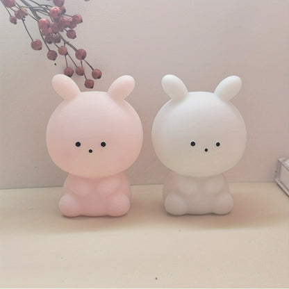 Skorter | BunnyBright - Large Head Rabbit LED Table Lamp with Battery Operation and Anime Design