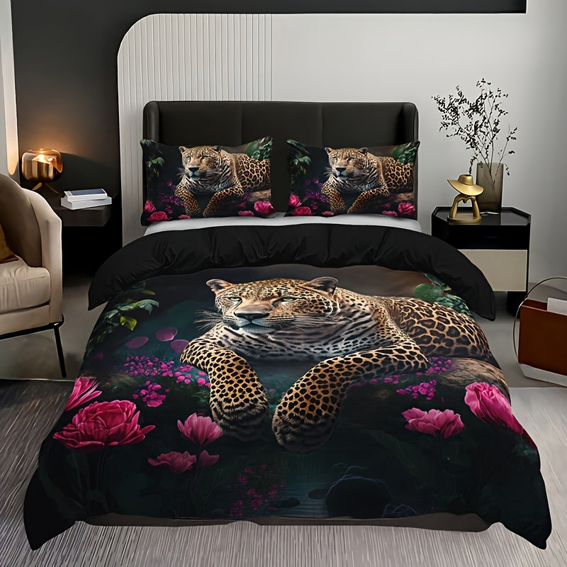 Skorter | 3-piece set - Animal print HD Digital Bedding - Soft and Warm for Sofa, Bed, Office or Travel - For All Seasons