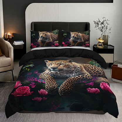 Skorter | 3-piece set - Animal print HD Digital Bedding - Soft and Warm for Sofa, Bed, Office or Travel - For All Seasons