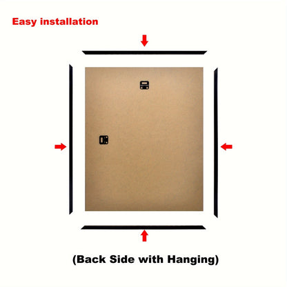 Skorter | 2 pcs Classic Black Photo Frames with Protection - Wall Mount for Posters, Pictures and Artwork, Ideal for Home and Office