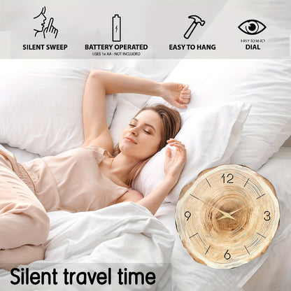 Skorter | Silent Quartz Wall Clock with Wooden Frame