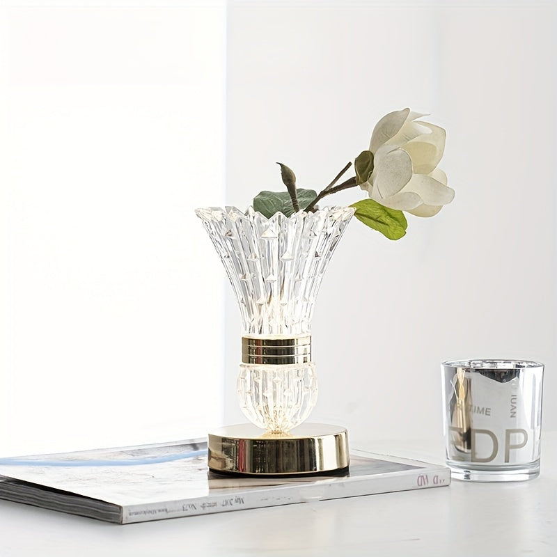 Skorter | CrystalGlow - Modern LED Crystal Table Lamp with Dimmer Lighting