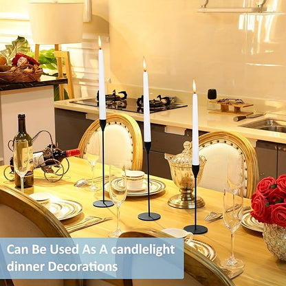 Skorter | 6-piece Set Black/Gold Candelabra - For Restaurant, Wedding, Dinner & Party Decoration