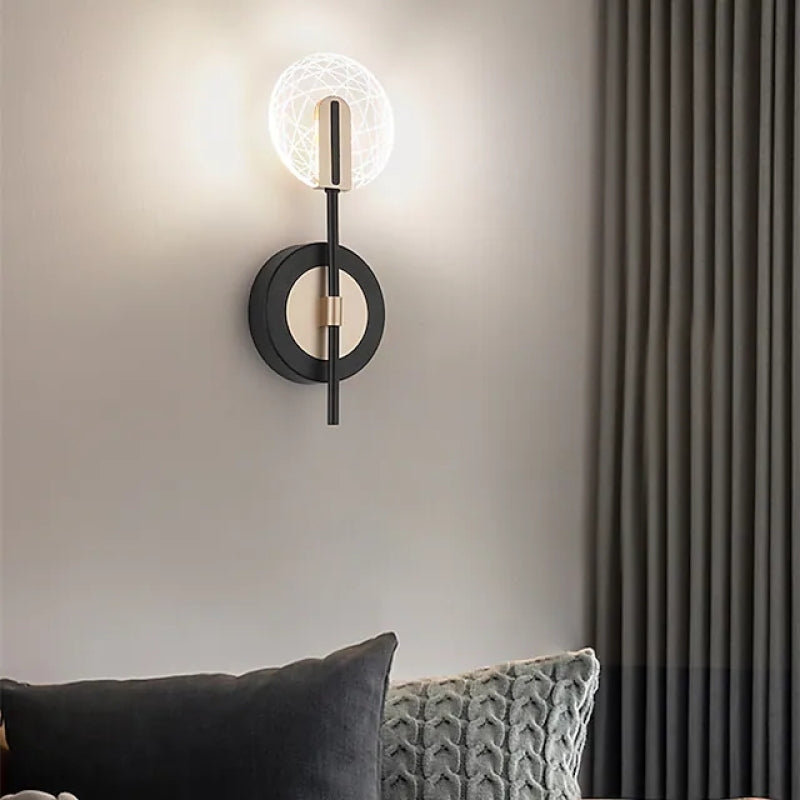 Skorter | Valentina Modern LED Wall Lamp - Indoor - Black/White - Bedroom/Living Room