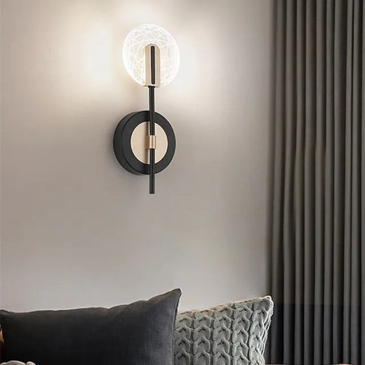 Skorter | Valentina Modern LED Wall Lamp - Indoor - Black/White - Bedroom/Living Room
