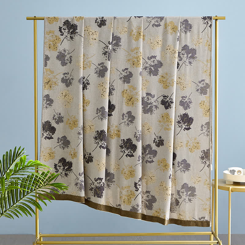 Skorter | Bamboo Fiber Elegant Leaf Soft Blanket