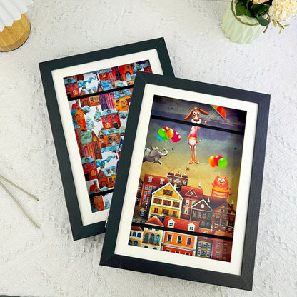 Skorter | 2 pcs Art Frame - Replaceable Frames with or without Mat, Magnetic Photo Frames for Art Projects