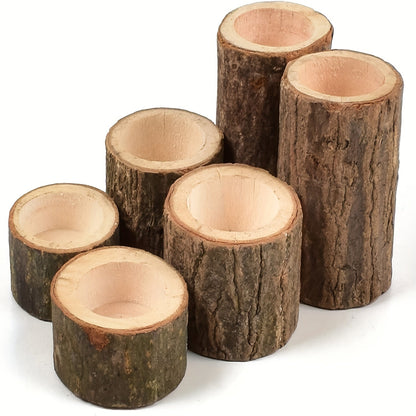 Skorter | 3-piece Set in Wood Candle Holders - 2.5 + 4.2 + 7cm