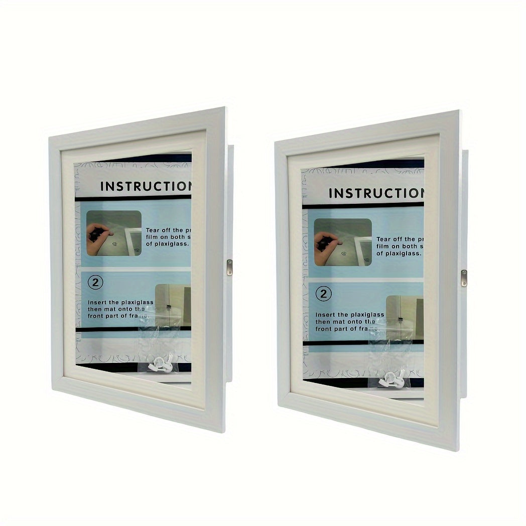 Skorter | 2 pcs Art Frame - Replaceable Frames with or without Mat, Magnetic Photo Frames for Art Projects