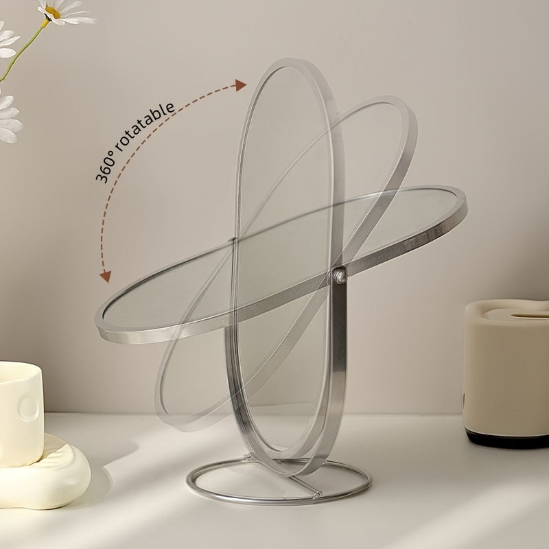 Skorter | 360° Rotating Makeup Mirror – Iron Frame, Compact and Portable, No Power Needed