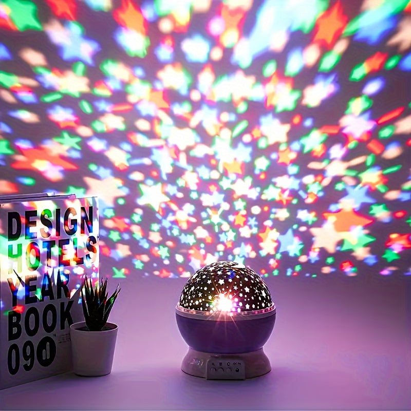 Skorter | StarGlow - LED Star Projector Night Light with Adjustable Colors and USB Power