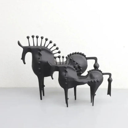 Skorter | Black Stallion Metal Sculpture