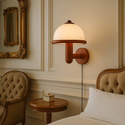 Skorter | NordShroom | Wooden Wall Lamp in Scandinavian Mushroom Style