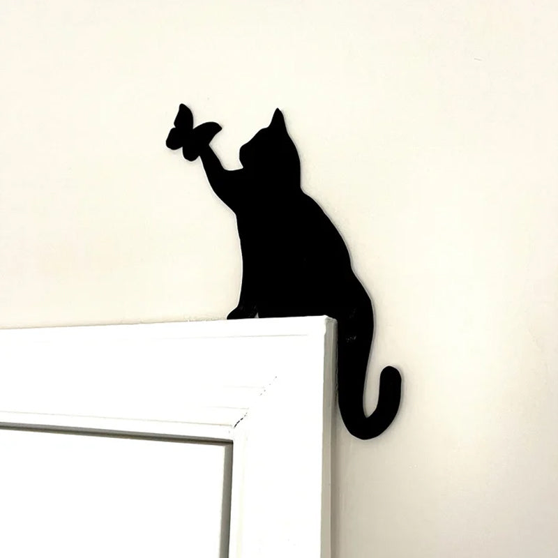 Skorter | Black Cat Door Corner Sign Decoration