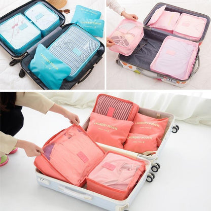 Skorter | 6-Piece Travel Set Storage Cubes for Clothes and Accessories