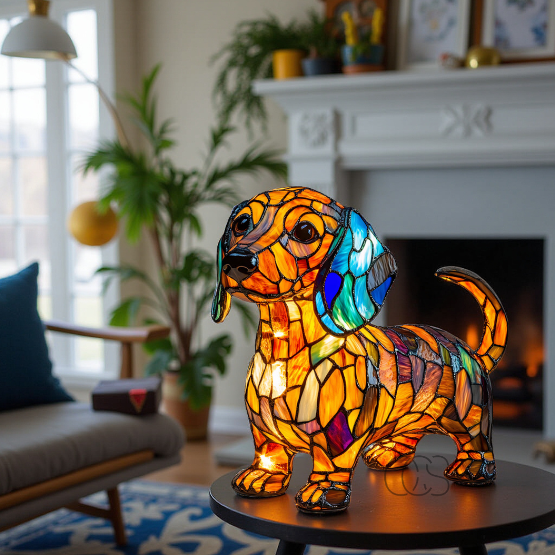Skorter | GlowPaw Dog Tribute Lamp – Handmade Acrylic Night Light for Dog Lovers (USB Powered)