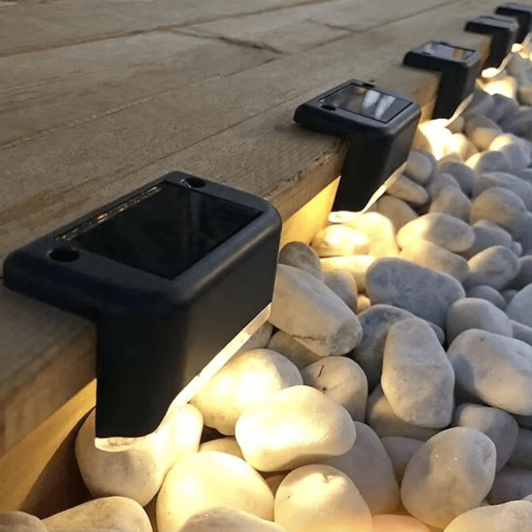 Skorter | Self-Adhesive Solar Outdoor Lights – Waterproof Wall-Mounted LED Step Lamps for Gardens, Patios & Pathways