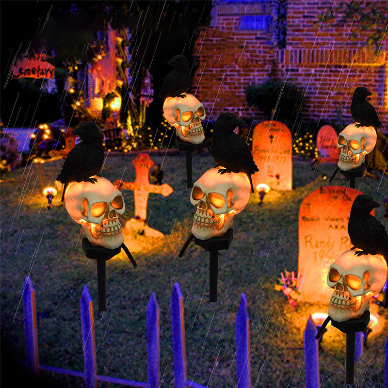 Skorter | Halloween Solar Skull Crow Decorative Lights