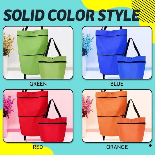 Skorter | 2 In 1 Folding Shopping Cart Tote Bag