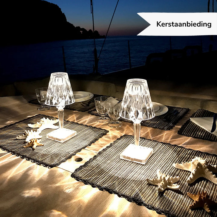 Skorter | LuxeCrystal Premium LED Table Lamp | Wireless | Dimmable Crystal Lighting | Mood Light & Decoration