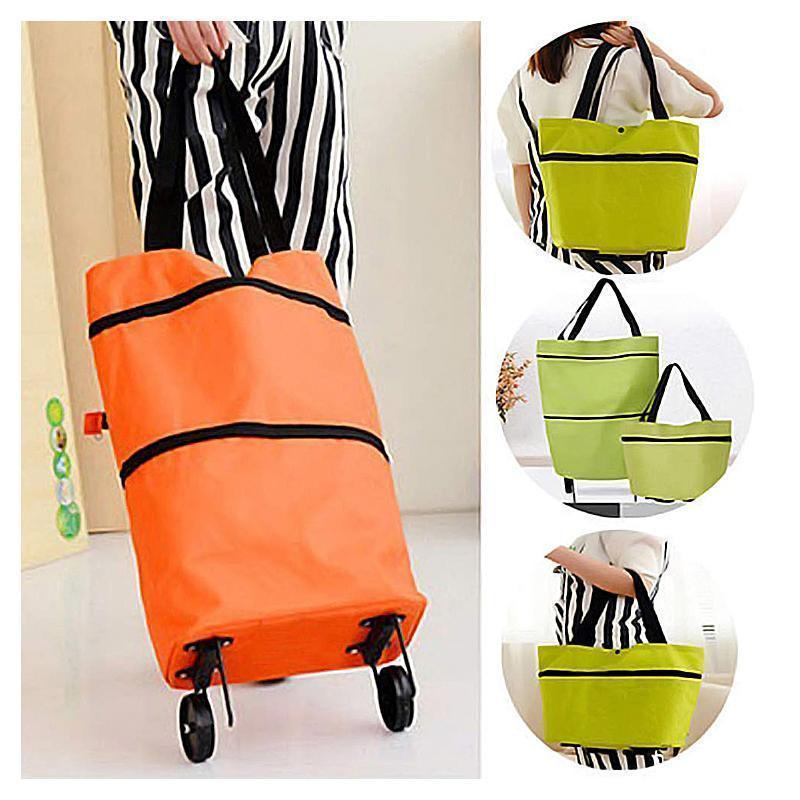 Skorter | 2 In 1 Folding Shopping Cart Tote Bag
